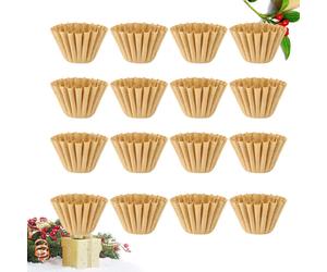 50Pcs Khaki Coffee Filter Paper Reusable Cake Shape for Hand Drip Home Coffee