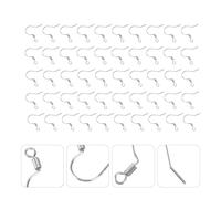 50Pcs Lightweight Metal Earring Wire Hooks DIY Jewelry Making Golden Color
