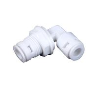 50Pcs/Lot 1/4" Bulkhead Elbow RO Water Fitting 6.35mm Clapboard L Type Hose PE Pipe Connector Water Filter Parts