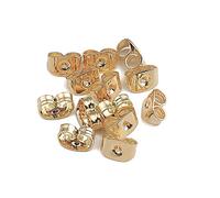 50Pcs / Lot 18K Gold Plated Earring Studs Backs Stopper Scrolls Ear Post Ear Plug Earring Backs Jewelry Making Supplies Nice processing