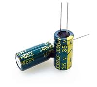 50pcs/lot 35v 330UF Aluminum Electrolytic Capacitor Size 8 * 16mm 330UF35V 20% RRBXXUYN