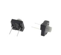 50pcs/lot 8 * 8 * 5.5MM 2PIN G77 Conductive Silicone Soundless Tactile Tact Push Button MicroSwitch Self-reset