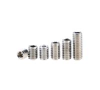50pcs M2.5 Lunghezza 2.5-12mm Argento Esagonale Vite a esagono incassato a testa piatta Grano Acciaio inossidabile senza(3mm)