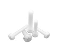 50pcs M2 M2.5 M3 M4 Black White Nylon Plastic Pan Head Cross Round Screw Bolt length 5mm-25mm(WHITE,18MM_M4 50PCS)