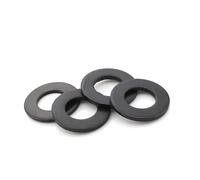 50Pcs M2 M2.5 M3 M4 M5 M6 M8 Rondella Piatta In Acciaio Al Carbonio Rondella Nera per Mobili Guarnizioni-M4 x 9 x 0.8mm