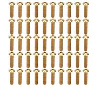 50Pcs M4 Hex Socket Screws, Pure Copper Half Round Head Fasteners with Smooth Surface and High Wear Resistance, Assorted Lengths 8mm 10mm 12mm 16mm for Electronics DIY Repair Proje (M4*16mm)