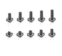 50PCS Middle 2Pin 6×6MM Tactile Switch 6 * 6 * 4.3/5/6/7/8/9/10mm Momentary Tactile Tact Push Button Switch DIP(6x6x7mm)