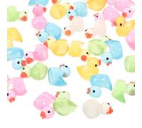 50pcs Mini Duck Glow in the Dark Mini Resin Figura in miniatura Layout