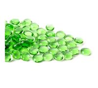 50PCS Mini Gemme di Vetro,Verde Mancala Stones Fondo Piatto Perline di Marmo per la casa di Arte Decorativa Craft Filler Vaso (1.3 cm ~ 1.8 cm)