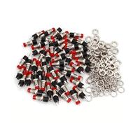 50Pcs PBS-110 7mm 2Pin Momentary Self-Return OFF-MOM Normally Open Push Button Switch NWPNLXEA(50Pcs Red)