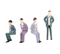 50Pcs Persone di Plastica Figure 1 32 Scala per il Modello Treno Layout e Progetti Paesaggistici