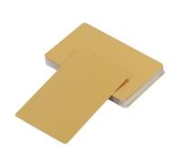 50Pcs Piastra Blank Mark Impressionante Blanks Biglietti da visita in metallo Targa in alluminio con incisione su lastra di metallo incisa a più colori[Giallo]Etichette