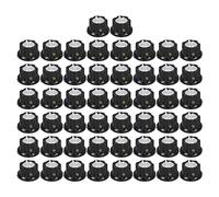 50pcs Potenziometer Knob Engineering Plastic Ottone Control Knobs Sostituzione 20 mm BEMA02 per RV24YN 20S WTH118 2W 20S Controllo velocità