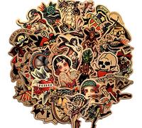 50pcs Retro Old School Tattoo Style Sticker Frigorifero Skateboard Trolley case Decalcomanie Zaino Tavoli Impermeabile PVC Sticker