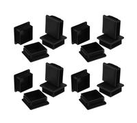 50Pcs Reusable Plastic Tubing End Caps Furniture Leg Plugs Square Black