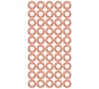 50Pcs Rondella di Rame Kit Piatto Crush Guarnizione di Tenuta Set Guarnizione Anelli di Fissaggio Industriale Componenti Hardware di Fissaggio per Barca Iniettore Ugello FS060077
