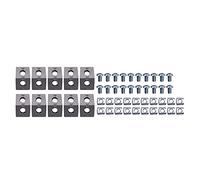 50Pcs Set di Connettori per Profilo in Alluminio Serie 2020 Staffa Angolare per Accessori per Profili in Alluminio A Fessura da 6 Mm