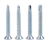 50pcs Set di viti a testa svasata, M4.2 Vite di drilling Viti autoperforanti in metallo autofilettanti per fissaggio lamiera(M4.2 * 50(50PCS))