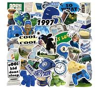 50PCS simpatici adesivi blu ragazza cuore Ins, telefono, kawaii vinile impermeabile decalcomanie per ragazze adolescenti bambini adulti