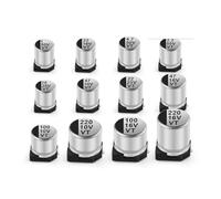 50Pcs SMD Aluminum Electrolytic Capacitor 6.3V 10V 16V 25V 35V 50V 100V 0.47UF 1UF 10UF 22UF 68UF 100UF 220UF 470UF 1000UF NWPNLXEA(50V10UF 5x5.4MM)