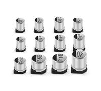 50Pcs SMD Aluminum Electrolytic Capacitor 6.3V 10V 16V 25V 35V 50V 100V 0.47UF 1UF 10UF 22UF 68UF 100UF 220UF 470UF 1000UF MQXFCZUX(35V100UF 6.3x7.7MM)