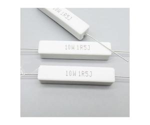 50PCS/ SQP 10W 1.5R 10W1R5J Power Supply Aging Load Ceramic Cement Wire Wound Resistance NWPNLXEA