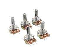 50PCS WH148 3pin B 1K 2K 5K 10K 20K 50K 100K 250K 500K 1M Single Potentiometer L20 20mm D-shaped Shaft(1K Ohm)