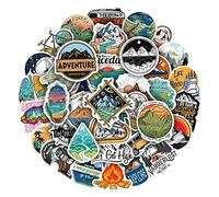 50pcs Wildnis-Adventure Stickers per Esterni - Fantastici Adesivi Casuali da Viaggio in Vinile, Impermeabili per Auto, Laptop, Bottiglia d'Acqua, Bagagli, Valigia, Moto