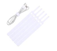50PCS Wire Organizer Fascette rilasciabili Cinghie con gancio in nylon Avvolgere Zip Bundle Fasciatura Cravatta Chiusura in plastica(White)