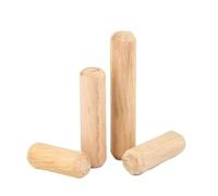 50pcs Wooden Dowel Pins Straight Groove Wood Dowels Rods Per Mobili