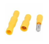 50pcs Yellow Male Female Bullet Insulated Connector Crimp Terminals Wiring Cable Plug FRD5.5-195 FRD5-195 MPD5.5-195 MPD5-195 MQXFCZUX