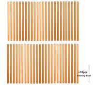50Pezzi Cannucce Di Vetro Da 8Mm Riutilizzabili Eco-Friendly Per Succo E Bevande