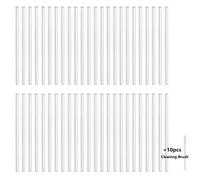 50Pezzi Cannucce Di Vetro Da 8Mm Riutilizzabili Eco-Friendly Per Succo E Bevande