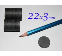 50pezzi MAGNETI FERRITE 22x3mm STRONG Y30BH MAGNETE FIMO CERAMICA CALAMITA