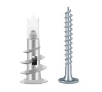 50Pezzi Tasselli per Cartongesso, Tasselli Autofilettante per Cartongesso, Cartongesso Autofilettante, Fissaggi per Cartongesso Autoperforanti, Metallo Tasselli con viti per fissare tende, cornici ecc