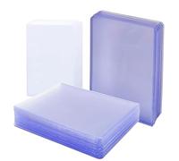 50Pz 3 "x 4" 35PT Toploaders Protezione per carte di plastica dura + 100 pezzi manicotti morbidi trasparenti, caricatori dall'alto regolari trasparenti per carte standard, sport, carte collezionabili