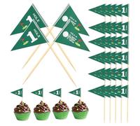 50pz Bandierine Stuzzicadenti Golf, Bandierine Stuzzicadenti Tema Golf Stuzzicadenti Cocktail Cupcake Topper Bandiere Cibo per Bambini Feste Primo Compleanno Feste Bar Decorazioni (Stile A)