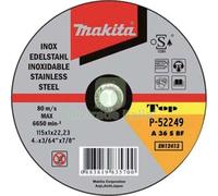 50PZ DISCO ABRASIVO TAGLIO FERRO MAKITA MM 115X22,2 H.MM 1,0: