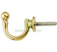 50PZ FERMATENDA GANCIO SFERA ORO LUCIDO 33X26 MM: