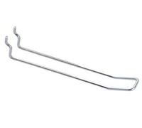 50PZ GANCI A 2 FILI SEMPLICI PER PANNELLI FORATI - ? mm.3,8x150 l.