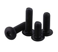50Pz M3 Neri Scatole a Testa Piatta Bulloni Set 10,9 Acciaio in Lega di Classe (M3*16mm)
