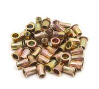 50pz M8 Acciaio Carbonio Zincato Dado Rivetto Testa Piatta Inserto Filettato