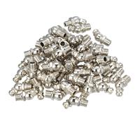 50pz M8x1 Macchina Grasso Nipplo Raccordo Piegare 45 Gradi Nickel Placcato
