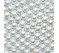50pz naturale bianco d'acqua dolce Perle perline rotonde numero modifica,