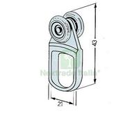 50PZ OMGE CARRELLO NYLON ART.902 C 2 RUOTE ACCIAIO:
