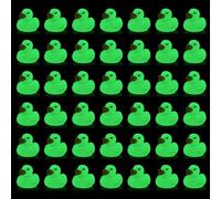 50pz Paperelle di Gomma Luminose, 3,5cm Mini Illuminate Giocattoli da Bagno per Bambini Paperella Lampeggiante Baby Shower Bomboniere Halloween