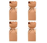 50pz Scatola Cubo Porta confetti oggetto regalo misura piccola 5 * 5 * 6.5cm con corda di cotone