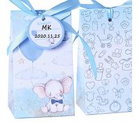50pz Scatoline Bomboniere Battesimo Nascita compleanno scatole Portaconfetti +50 Bigliettini per Bomboniera Confetti Battesimo,Regalo Decorazione Confetti per Festa Battesimo Nascita