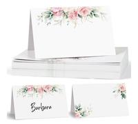 50pz Segnaposto Cartellini Carta Foglia Fiore Decorazione Tavolo per Comunione Matrimonio Compleanno Battesimo Nacita Bigliettini Decorazione Festa Bomboniere