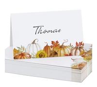 50pz Segnaposto Cartellini Zucca Tavolo per Autunno Ringraziamento Bigliettini Carta da Tavolo Decorazione Festa Bomboniere